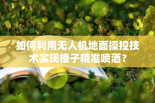 如何利用无人机地面操控技术实现橙子精准喷洒？