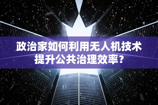政治家如何利用无人机技术提升公共治理效率？