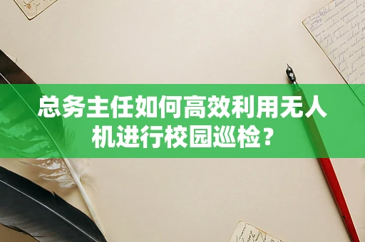 总务主任如何高效利用无人机进行校园巡检？