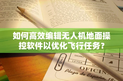 如何高效编辑无人机地面操控软件以优化飞行任务？