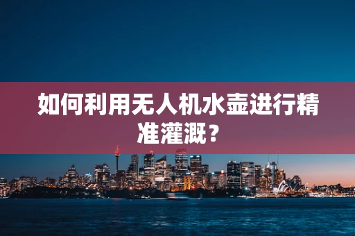如何利用无人机水壶进行精准灌溉？