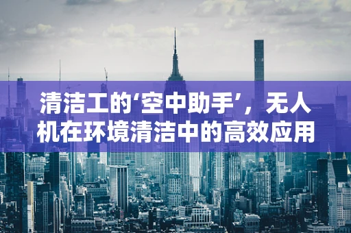 清洁工的‘空中助手’，无人机在环境清洁中的高效应用与挑战