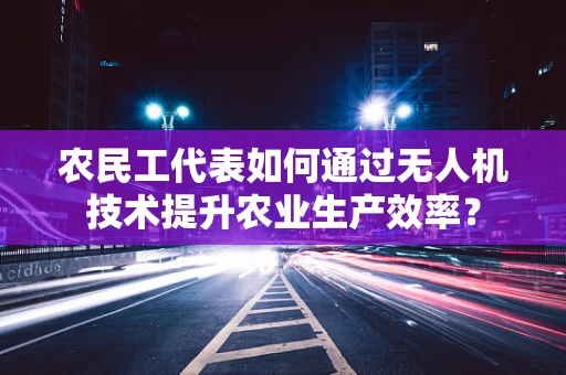 农民工代表如何通过无人机技术提升农业生产效率？