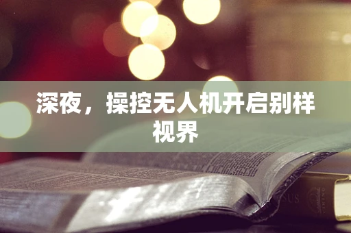 深夜，操控无人机开启别样视界