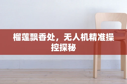 榴莲飘香处，无人机精准操控探秘