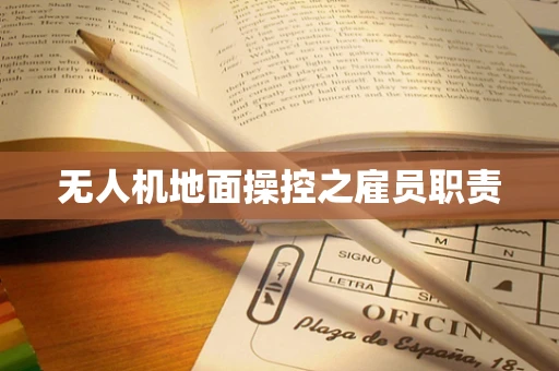无人机地面操控之雇员职责