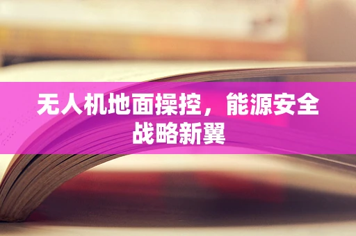 无人机地面操控，能源安全战略新翼