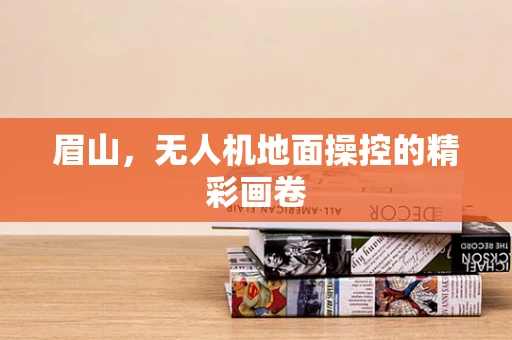 眉山，无人机地面操控的精彩画卷