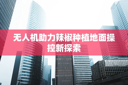 无人机助力辣椒种植地面操控新探索