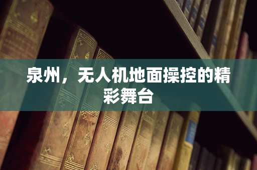 泉州，无人机地面操控的精彩舞台