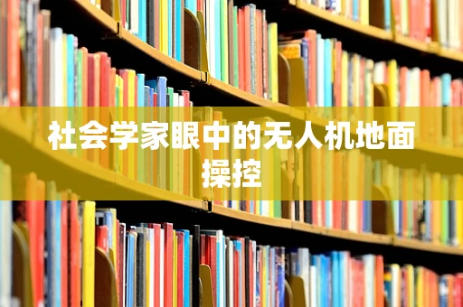 社会学家眼中的无人机地面操控