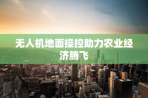 无人机地面操控助力农业经济腾飞
