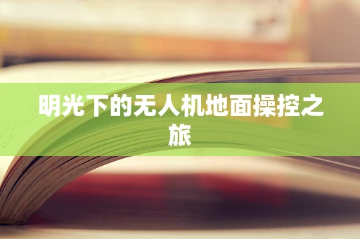 明光下的无人机地面操控之旅