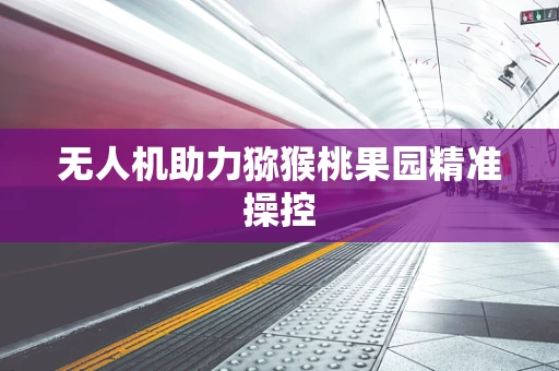 无人机助力猕猴桃果园精准操控