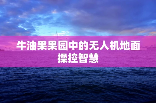 牛油果果园中的无人机地面操控智慧