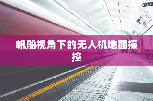 帆船视角下的无人机地面操控