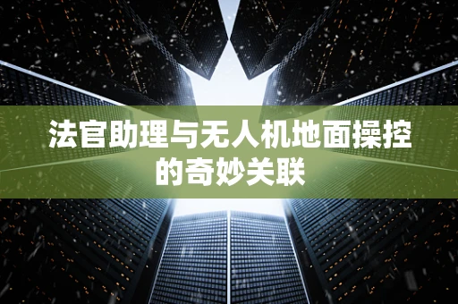 法官助理与无人机地面操控的奇妙关联