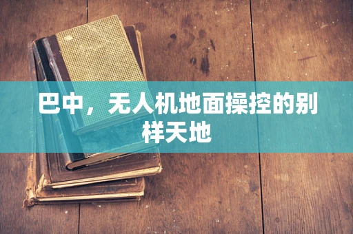 巴中，无人机地面操控的别样天地