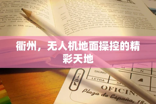 衢州，无人机地面操控的精彩天地