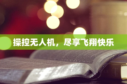操控无人机，尽享飞翔快乐