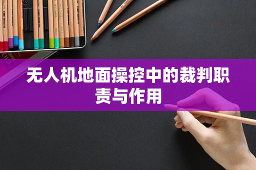 无人机地面操控中的裁判职责与作用