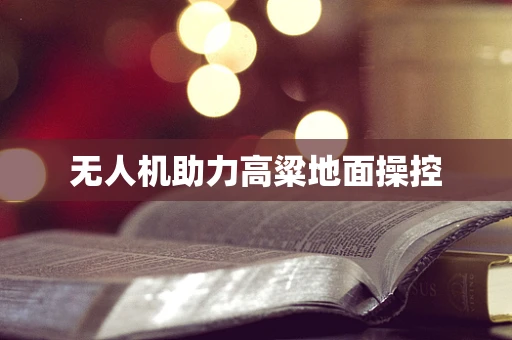 无人机助力高粱地面操控