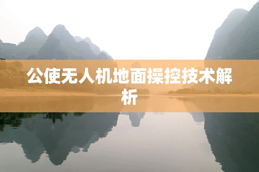 公使无人机地面操控技术解析