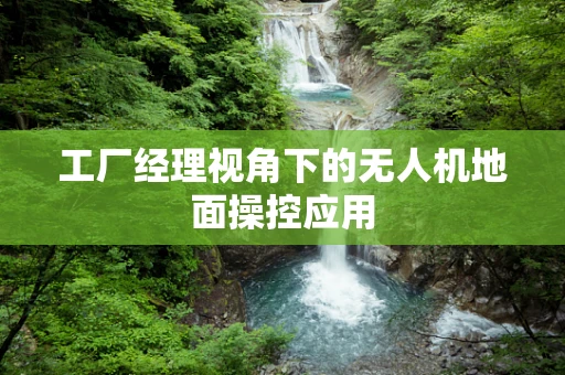 工厂经理视角下的无人机地面操控应用