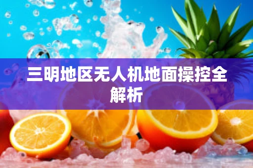 三明地区无人机地面操控全解析