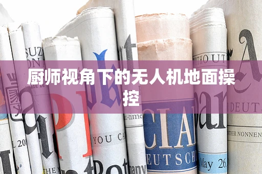 厨师视角下的无人机地面操控
