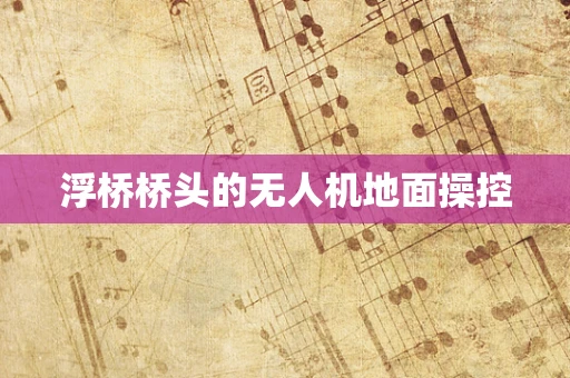 浮桥桥头的无人机地面操控