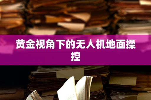 黄金视角下的无人机地面操控