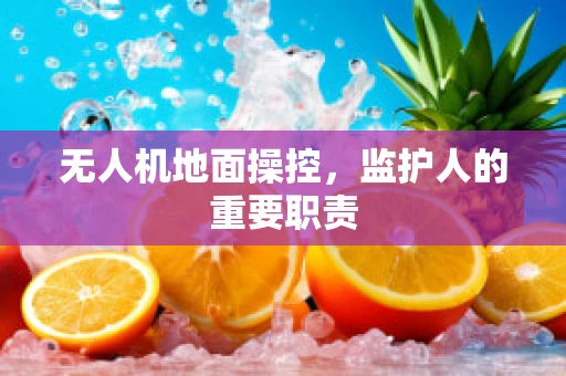 无人机地面操控，监护人的重要职责