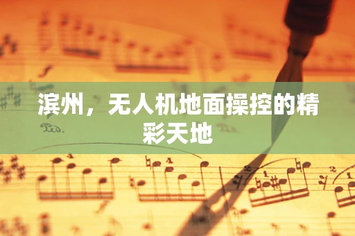 滨州，无人机地面操控的精彩天地