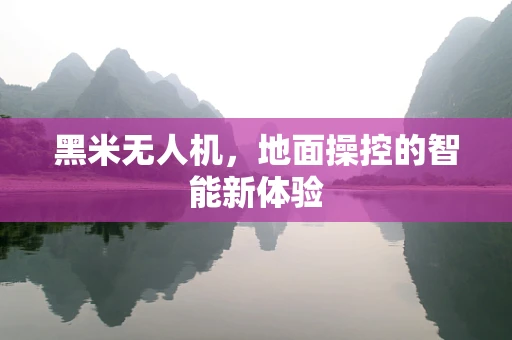 黑米无人机，地面操控的智能新体验