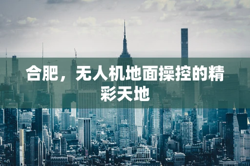 合肥，无人机地面操控的精彩天地