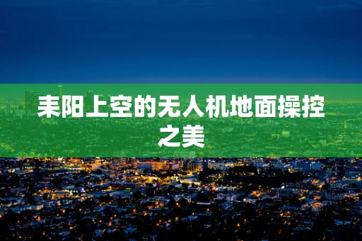 耒阳上空的无人机地面操控之美