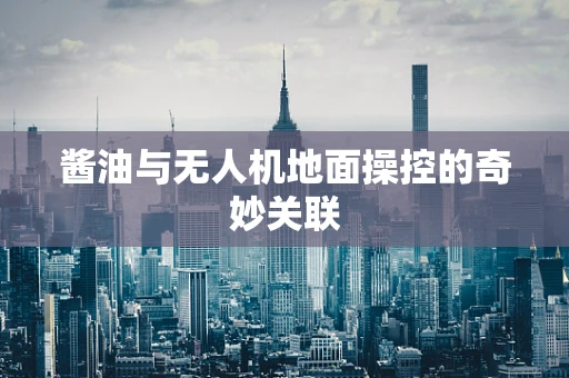 酱油与无人机地面操控的奇妙关联